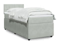Bohometop bed base and mattress, light grey, 100x200cm, velvet, 31296SGSK