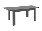 Bohometop - Extendable Dining Table, Carbon Grey Lacquered Finish 61412VCFP