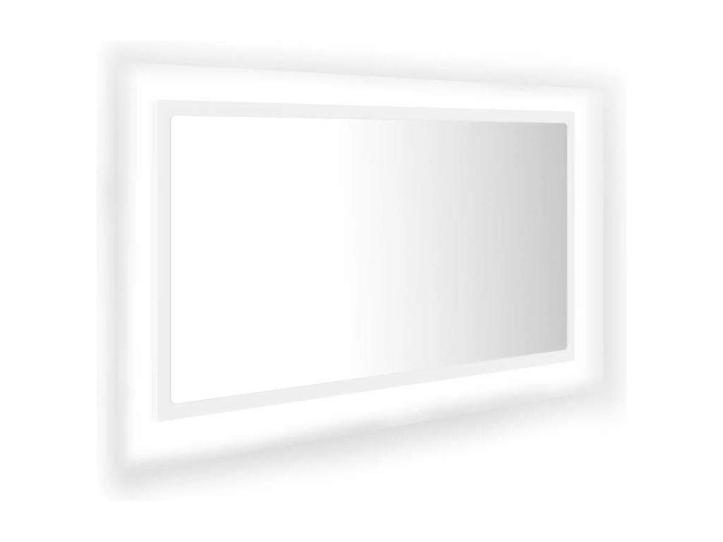 White LED Bathroom Mirror 80x8.5x37 cm Acrylic 91330BPES