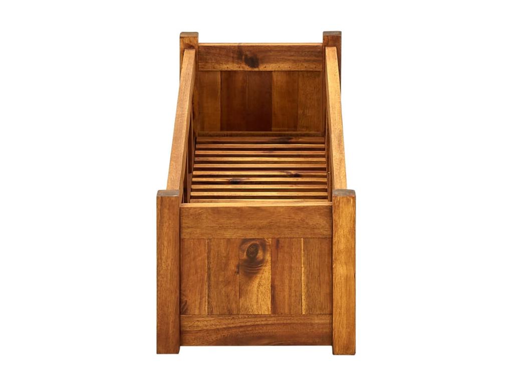 Raised bed planter for plants, brown wood, 100x30x25 cm, 02 0001178 37916VRKZ