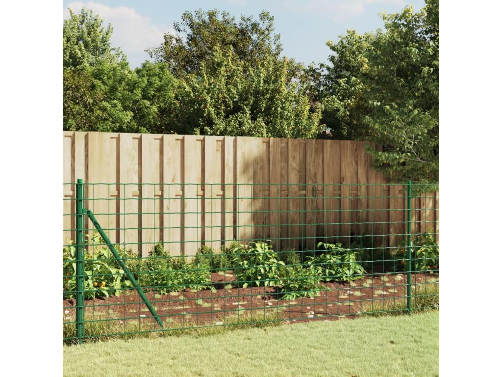Green wire mesh fence 0.8x10 m galvanized steel 20537RRTA