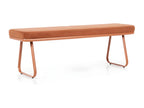 Bohometop - Fabric and metal bench, 140cm long - Bohometop 90511AQAV