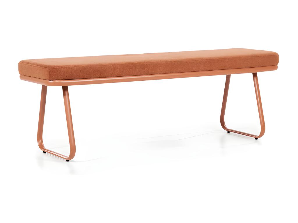 Bohometop - Fabric and metal bench, 140cm long - Bohometop 90511AQAV