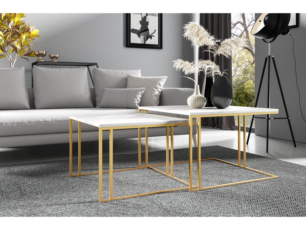 Bohometop CT76 Coffee Table 76x76x50 White 54497TJIA