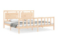 Bed frame without mattress 200x200 cm solid pine wood 75650DAIJ