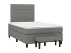 Upholstered bed base with mattress, dark grey, 120x200cm, fabric, 44299WUBB