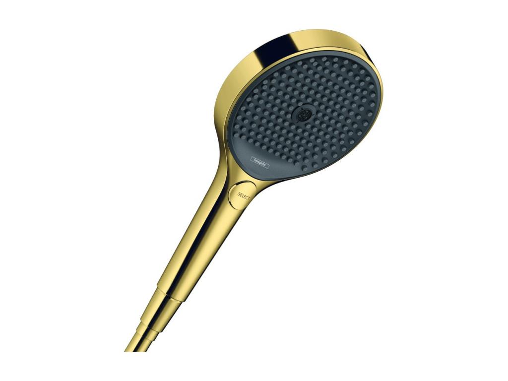Bohometop 130 3-jet hand shower, polished gold finish, Bohometop 74242PXMY