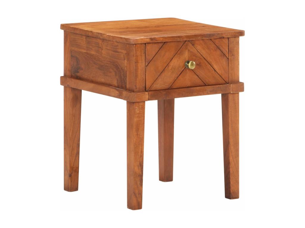 Bedside table 40x40x50 cm Solid Wood Bohometop 31571FECN