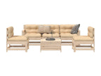 6-piece garden furniture set in solid pine wood 15980TITC