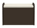 Storage bench and brown cushion 80x51x52 woven resin 34217QFJX