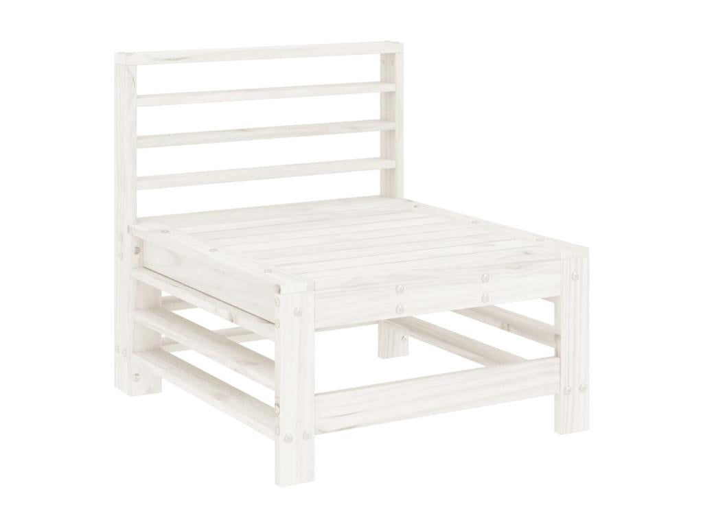 8-piece garden furniture set, white, solid pine wood, 43428SZXP