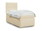 Bohometop bed base with mattress, Cream 80x200 cm, Fabric 36119TEFQ