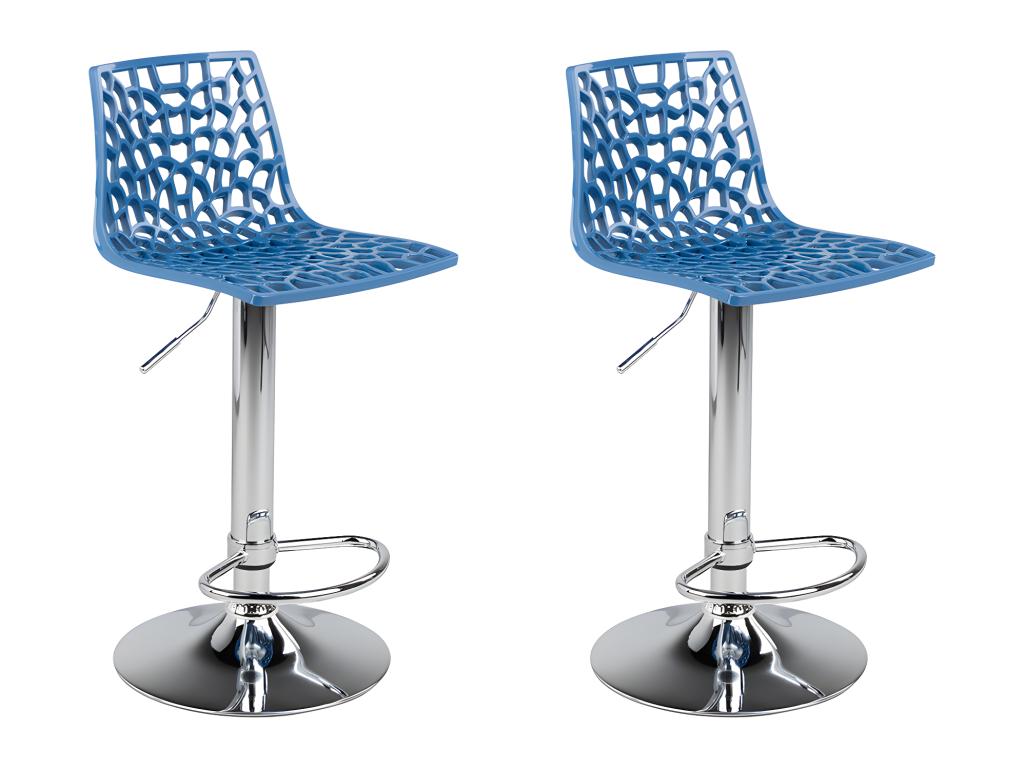 Set of 2 Bohometop Bar Stools - Polypropylene - Prussian Blue 31915VZJZ