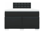 Bohometop bed base with mattress, black, 120x200 cm, faux leather, 29078DXFU