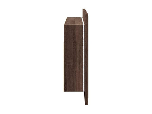 Brown oak LED bathroom mirror cabinet 90x12x45 cm 76081SEVG