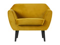 Bohometop - Soft velvet armchair in ochre yellow 05330XZRY