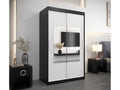 Bohometop Sliding Door Wardrobe 200/120/62 2 Doors Black/White 64539PAEG