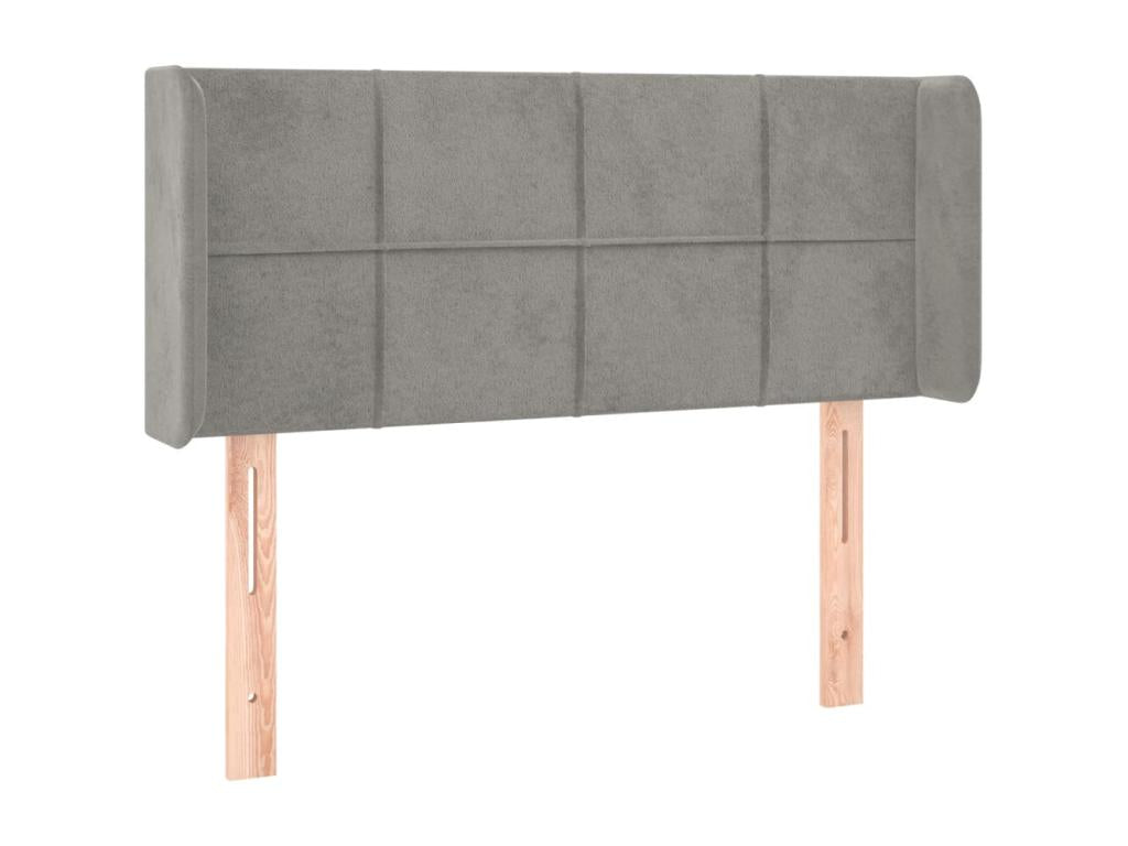 Light Grey LED Headboard 103x16x78/88 cm Velvet 43123AQCR
