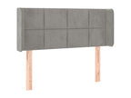 Light Grey LED Headboard 103x16x78/88 cm Velvet 43123AQCR