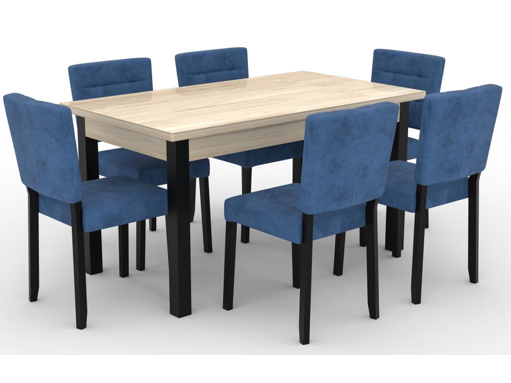 Bohometop 27131 27884MWHO Modern Chair in Black Wood and Choice of Fabric