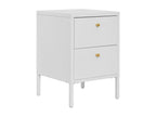 Bohometop Bedside Table White 40x40x60 cm Bohometop 75320DZCV