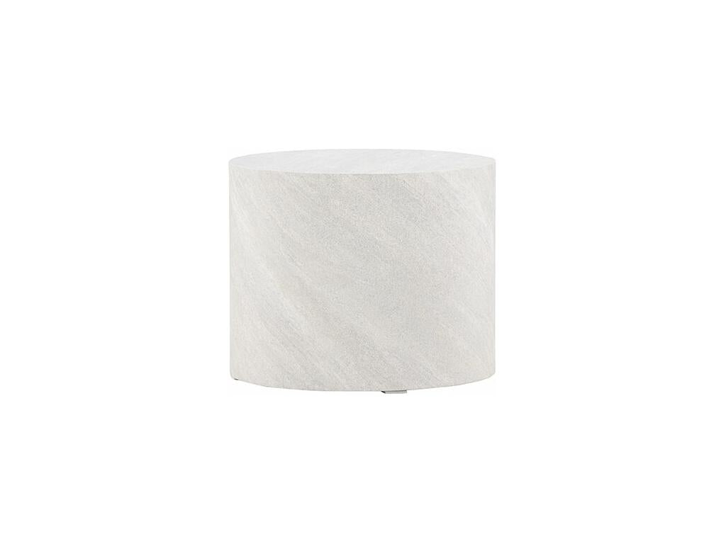 Bohometop - Round marble-effect side table 50cm - Light grey 99213BEOD