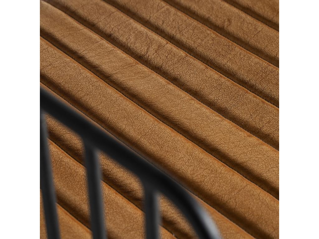 Brown leather armchair, 59x59x64 cm, 79664ISBJ