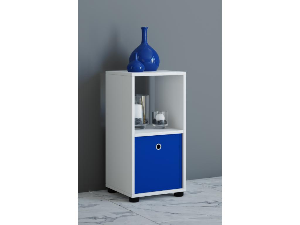 Homelumiere Wooden Storage Shelf on Stand Bookshelf Benas-2 White