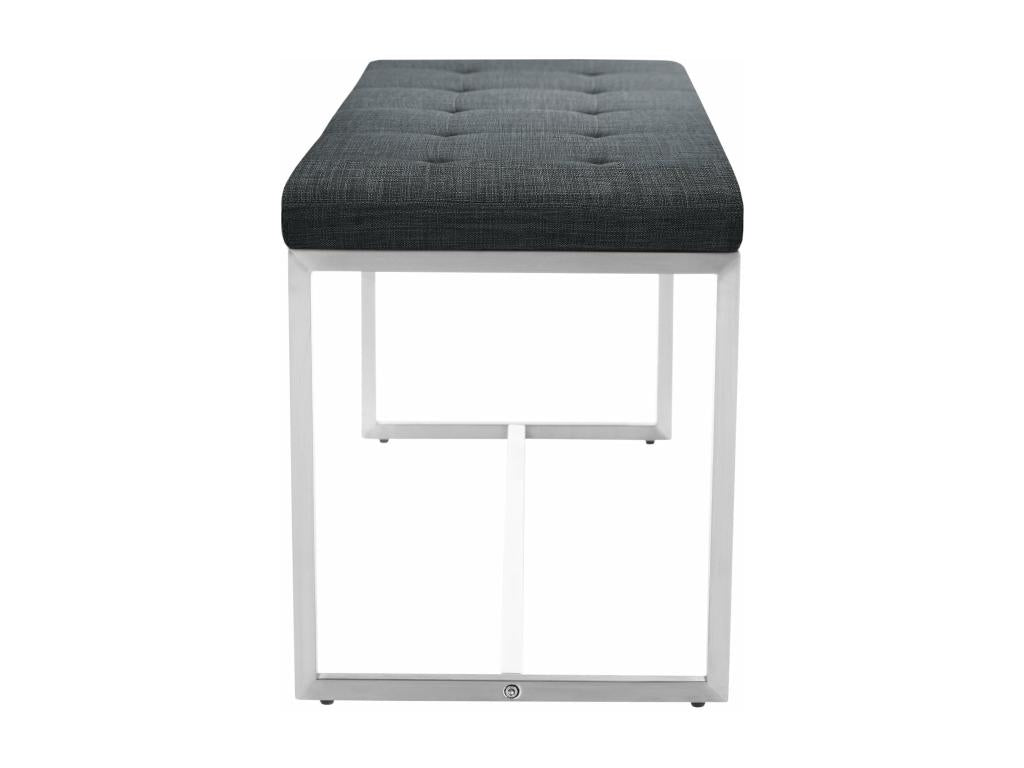 Bench - Fabric / Stainless steel - Dark grey - Bohometop 94499EWKD