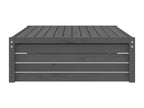 Garden footrest 120x80 cm grey solid pine wood 75327DSIZ