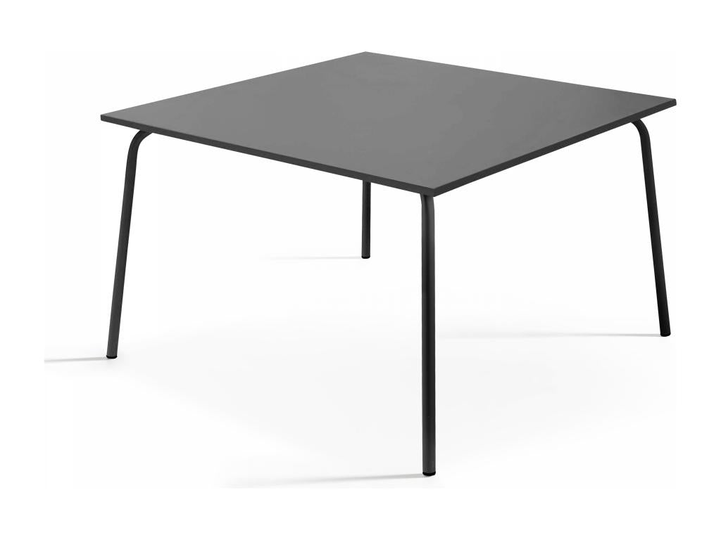 Square anthracite metal garden table - Bohometop 00908OTAQ