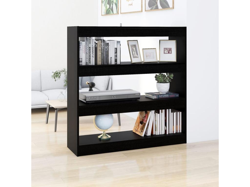 Black Bookshelf/Room Divider 100x30x103 cm 26212FGSA