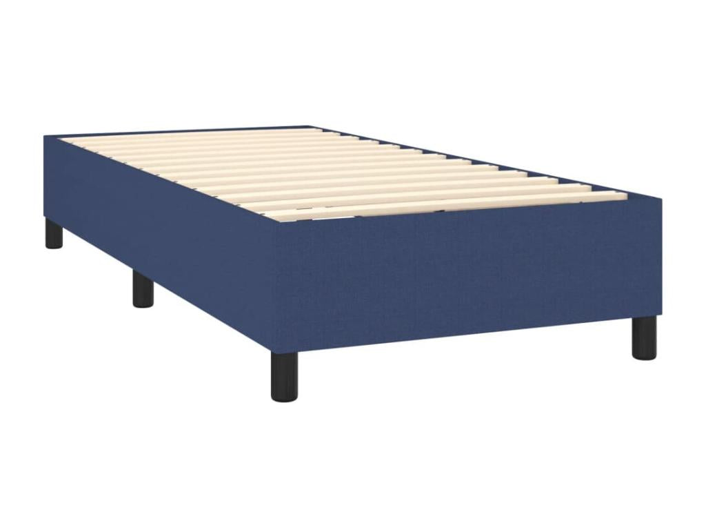 Bohometop bed base with mattress and LED light, blue, 90x200cm, fabric, 43763JGGR