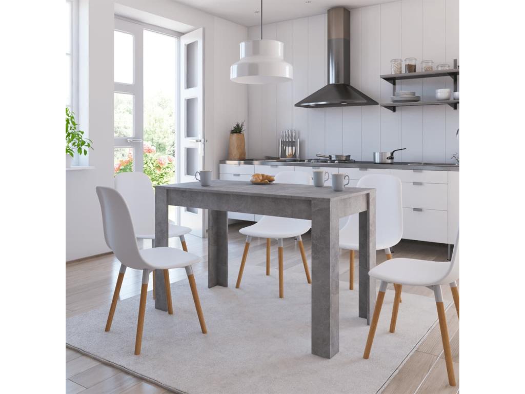 Concrete Grey Dining Table 120x60x76 cm Engineered Wood 45577XVYL