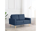 2-Seater Sofa, Blue Fabric, 69512IRXF