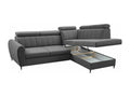 Bohometop 125 Corner Sofa, Green, with Sleeping Function and Bedding Box, 264x200x90cm, 09991HOHG