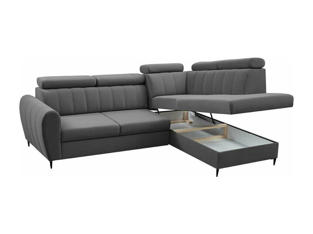 Bohometop 125 Corner Sofa, Green, with Sleeping Function and Bedding Box, 264x200x90cm, 09991HOHG