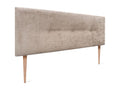 Bohometop Natural Wool Headboard with Buttons 145x105cm with Bed Legs 140/135 - Light Brown 52518HOOL