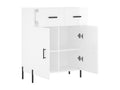 High-gloss white sideboard, 69.5x34x90 cm, engineered wood, 65772RISN