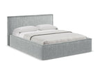 Bohometop 84864RIHG 160x200cm Boucle Fabric Storage Bed - Silver
