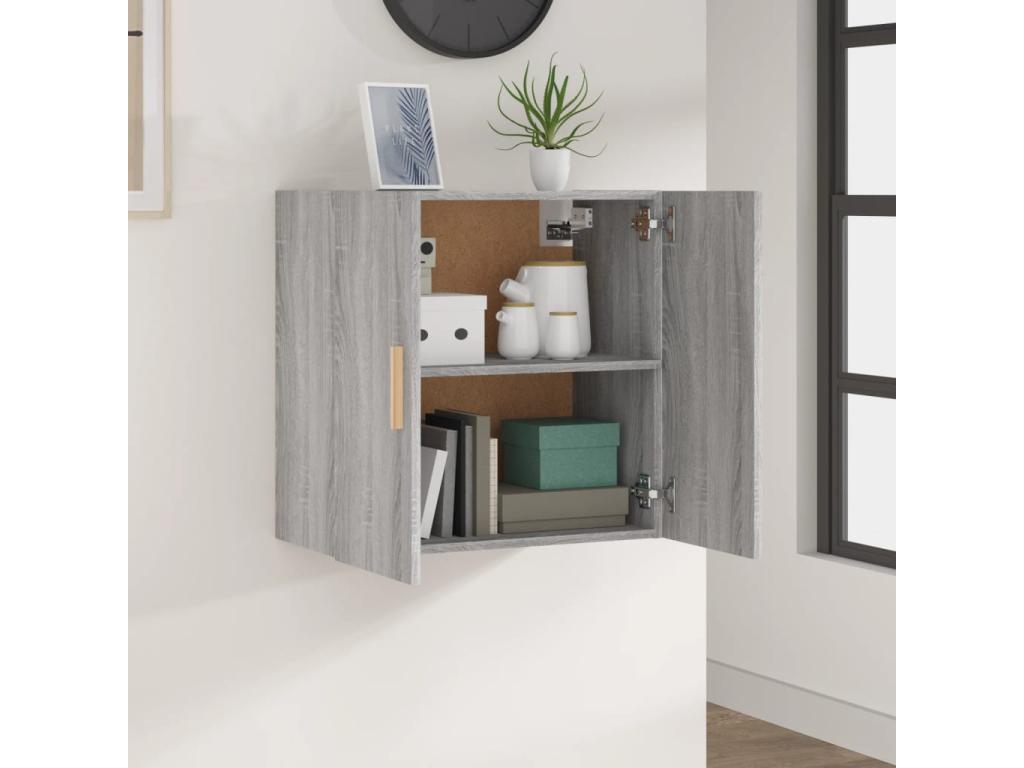 Bohometop wall cabinet, grey, 60x30x60 cm, engineered wood, 65528EBOF