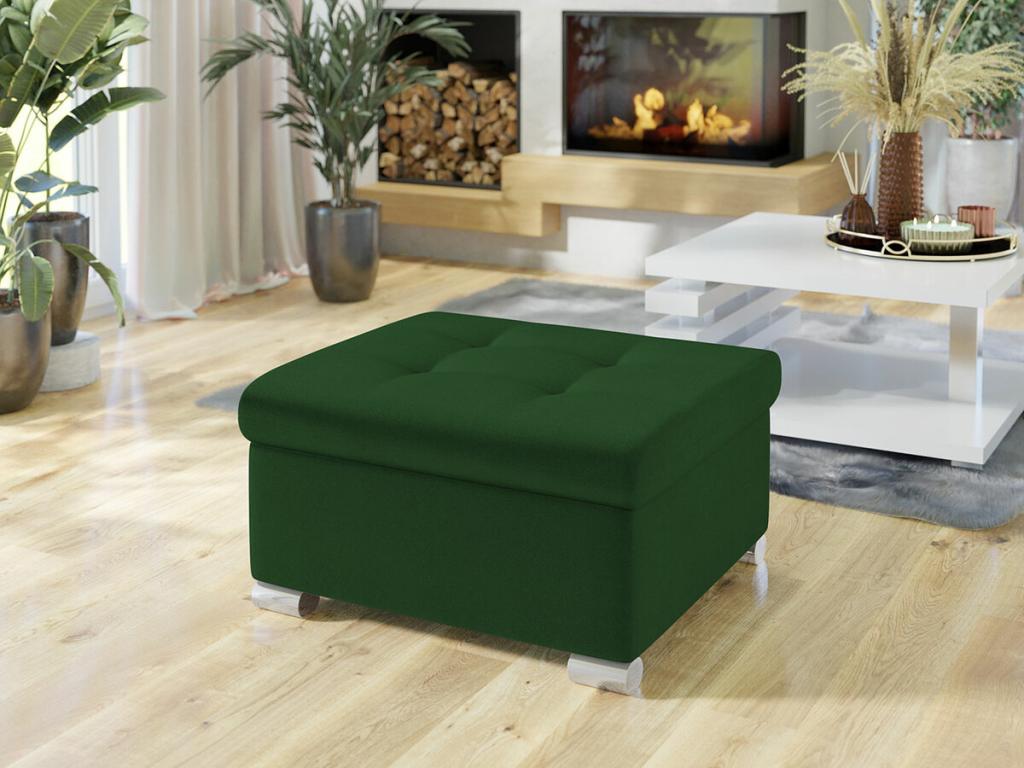 Bohometop 115 Green Pouf 41x68x70cm Tapestry Plastic Feet 76115UDZL