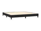 Upholstered bed base and mattress, black, 200x200 cm, velvet, 63780GHUQ