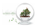 Playful LED lamp with integrated planter, Bohometope, and Bluetooth speaker, 25 LEDs, 66523LTAG