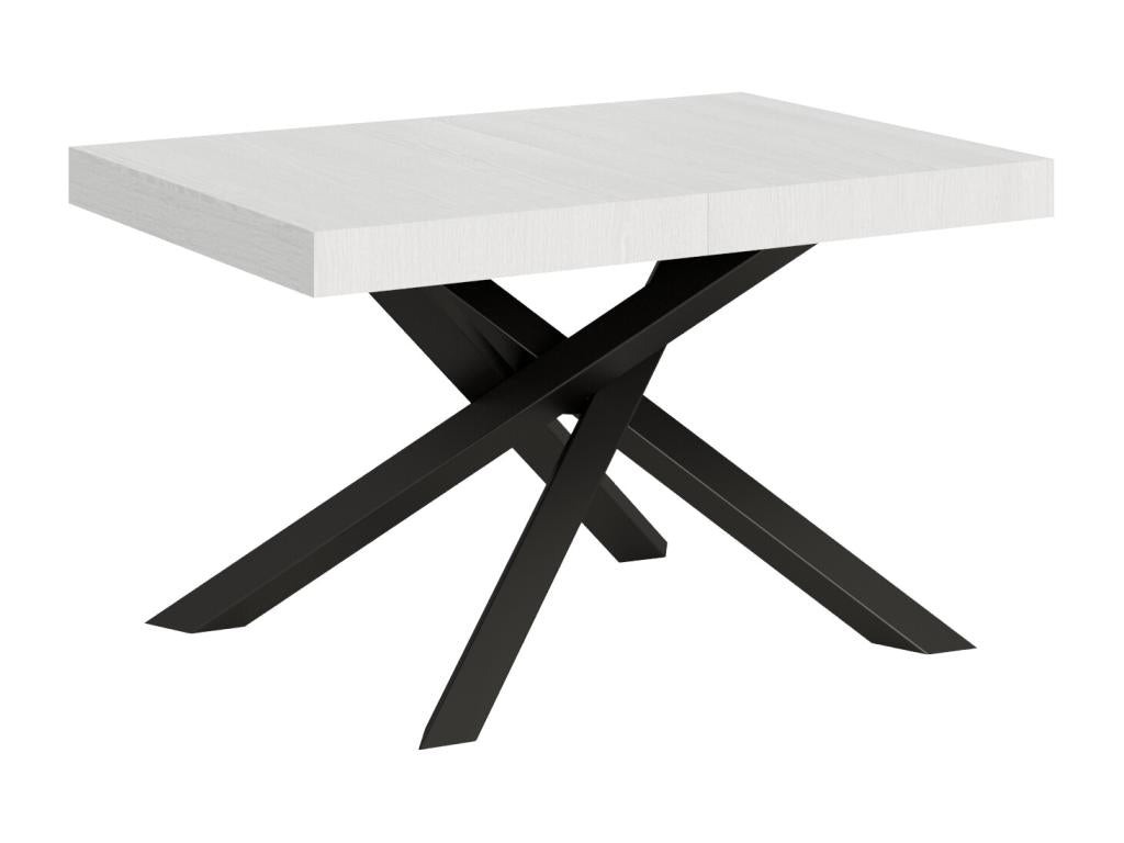 Extendable table 90x140/244 cm Volantis White Ash Anthracite frame 00739UABT