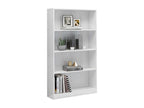 4-Tier Bookshelf, Glossy White, 80x24x142 cm, Chipboard, 29144WVNR