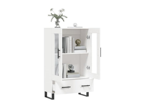 White tall sideboard 69.5x31x115 cm engineered wood 46046RIOA