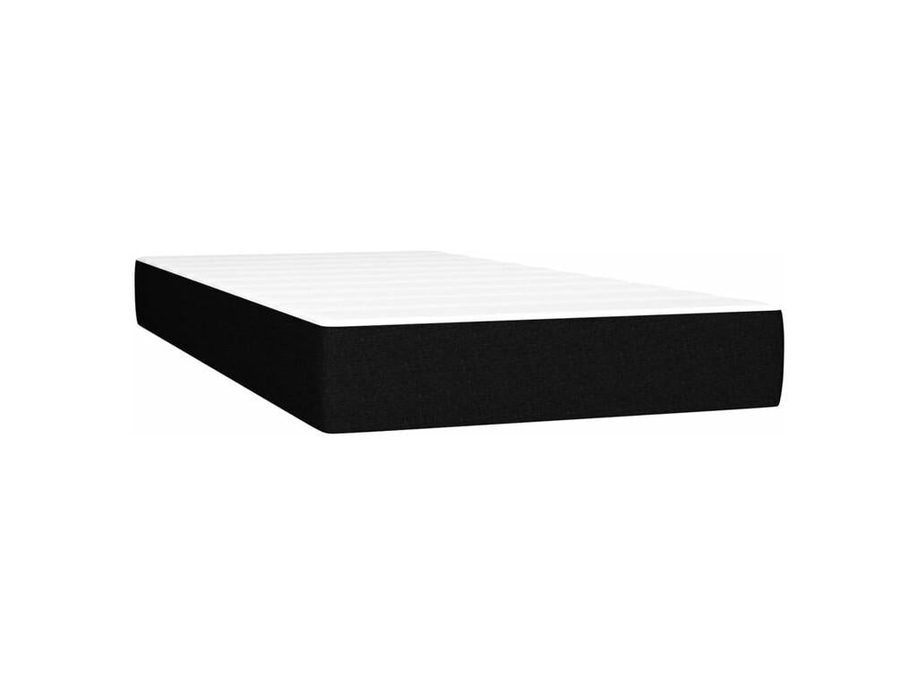 Bohometop bed base with mattress, black, 90x190 cm, fabric, 43424JBPH