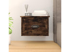 Smoked oak wall-mounted bedside table 41.5x36x28 43519PMST