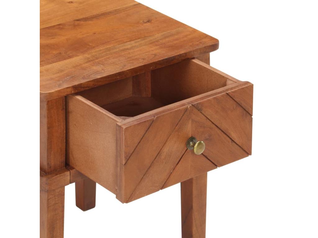 Bedside table 40x40x50 cm Solid Wood Bohometop 31571FECN